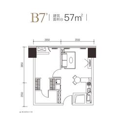 华庭悦璟二期57.00平户型