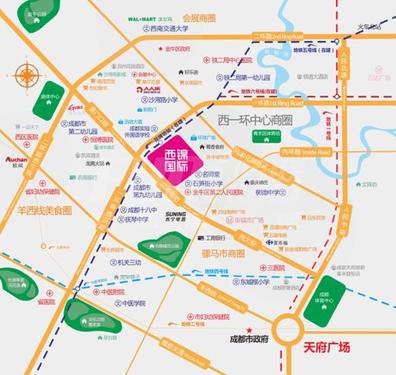 西锦国际2期区位图