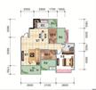 吉祥湾1期3室2厅1卫96.45平户型