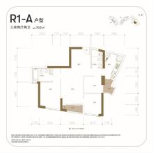 天府汇中心1期3室2厅2卫102.00平户型