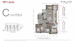 未来雅筑1期4室2厅2卫172.00平户型
