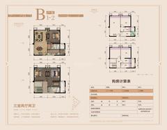 誉府世家3室2厅2卫121.18平户型