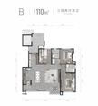 嘉辰名邸1期3室2厅2卫110.00平户型
