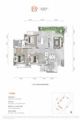 绛溪里·花涧1期 3室2厅2卫 125.00平米