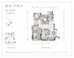 华都翡丽悦府1期3室2厅2卫106.45平户型