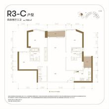天府汇中心1期4室2厅3卫166.00平户型