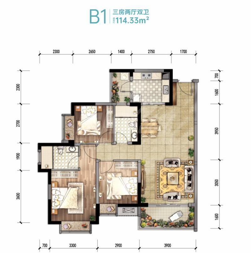 林语台二期B1户型