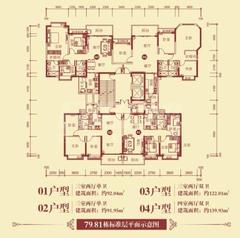 恒大御景半岛3期3室2厅1卫1.00平户型