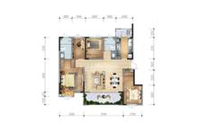 中房西江悦1期4室2厅2卫114.00平户型