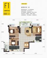 华府.幸福1期 3室2厅1卫 75.00平米