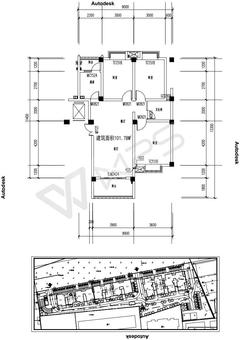 水城学府1期3室2厅1卫101.78平户型