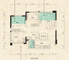 翔宇榜样家3室2厅1卫71.75平户型