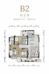 云锦安缦1期 3室2厅2卫 116.00平米