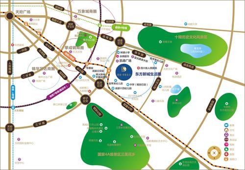 隆鑫印象东方花园1期区位图