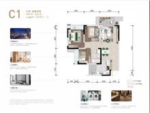 熙悦公元1期3室2厅1卫87.78平户型