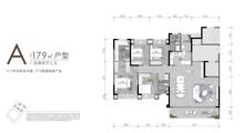 上林熙锦府1期4室2厅3卫179.00平户型