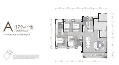 上林熙锦府1期4室2厅3卫179.00平户型