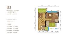 听湖九园1期3室2厅2卫94.00平户型