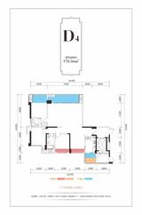 百悦名城1期 2室3厅1卫 178.56平米