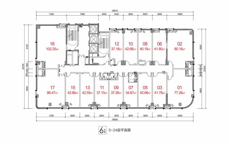 标准层总平图