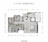 邦泰熙华天骄小区1期 4室2厅2卫 126.00平米