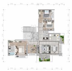 电建地产洺悦锦园4室2厅2卫142.00平户型