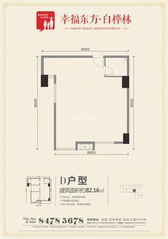 九峰时代广场(白桦林商业中心)82.16平户型
