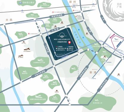 五矿大邑未来生态城1期区位图