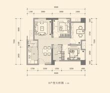 恒河广场3室1厅1卫82.22平户型