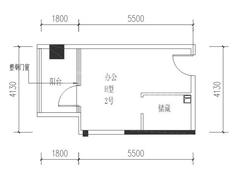 飞大壹号广场36.00平户型