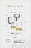 马克公馆2期2室2厅1卫79.00平户型