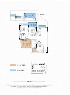 翡翠明庭1期3室2厅2卫99.00平户型
