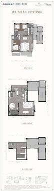 建发天府养云小区1期3室4厅3卫258.00平户型