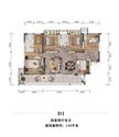 富国上邦1期4室2厅2卫146.40平户型