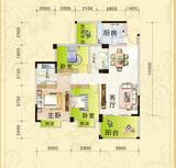 嘉和瑞景1期 3室2厅2卫 76.99平米