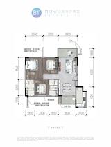 梓潼四季汀苑 3室2厅2卫 111.04平米