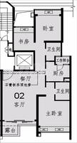 i-都会S3室2厅2卫89.38平户型