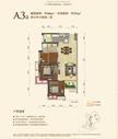 华润幸福里2期3室2厅1卫88.00平户型