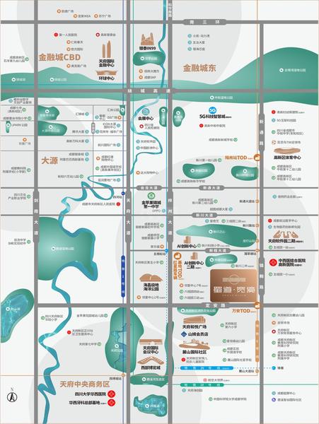 蜀道宽境项目区位图及效果图