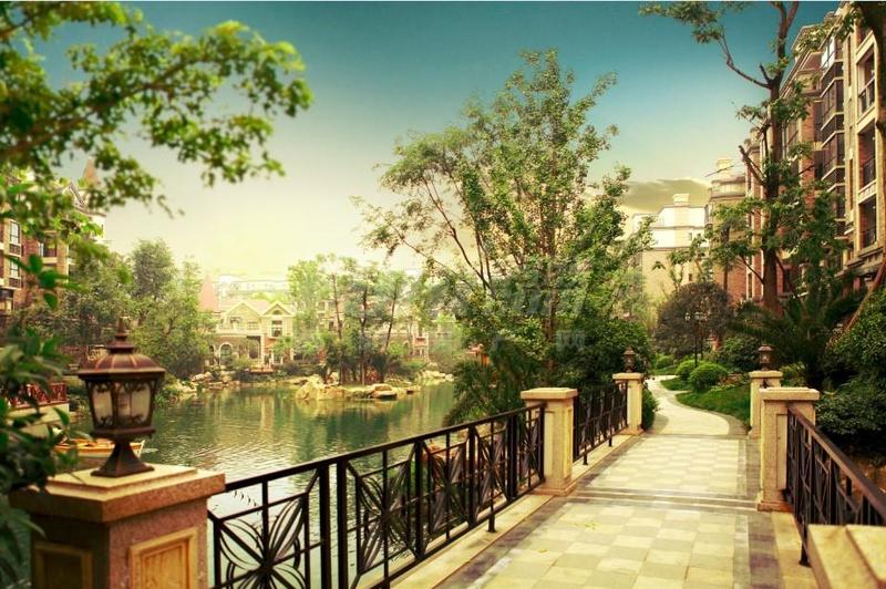 小区湖心走廊