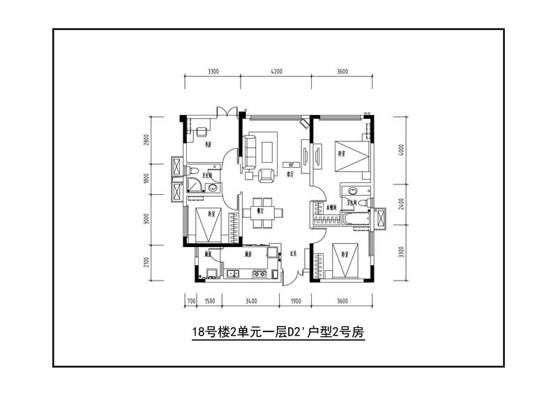 D2’(18号楼2-2号房 ,1楼）