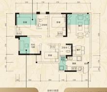 翔宇榜样家4室2厅2卫87.10平户型