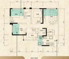 翔宇榜样家4室2厅2卫87.10平户型