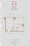 保利时代里商厦2室72.39平户型