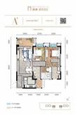 新城·悦隽香江1期3室2厅2卫100.64平户型