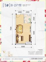 一品CG 1室1卫 41.43平米