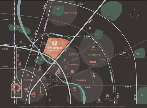 朗诗·上林华府1期区位图