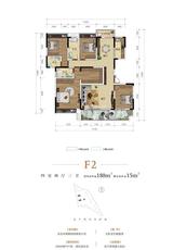 天和·睿城1期 4室2厅3卫 180.00平米