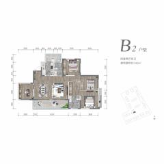 万新峰荟1期4室2厅2卫140.00平户型