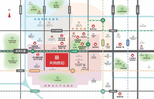 天府匠芯总部中心1期区位图